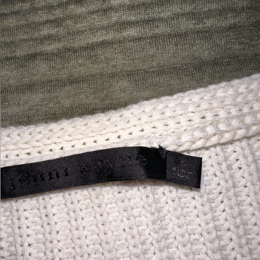 Jenni Kayne Cream V-Neck Sweater - Picture 2 of 5